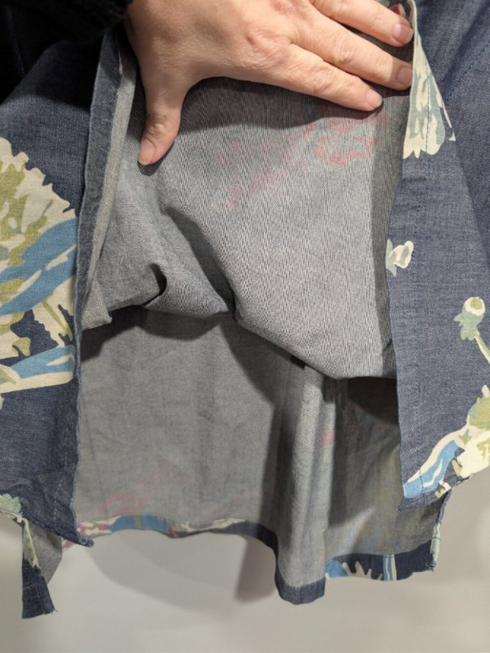 Denim & Co Dress Womens XL Blue Floral Sleeveless Button Front Pockets Casual - Picture 9 of 16